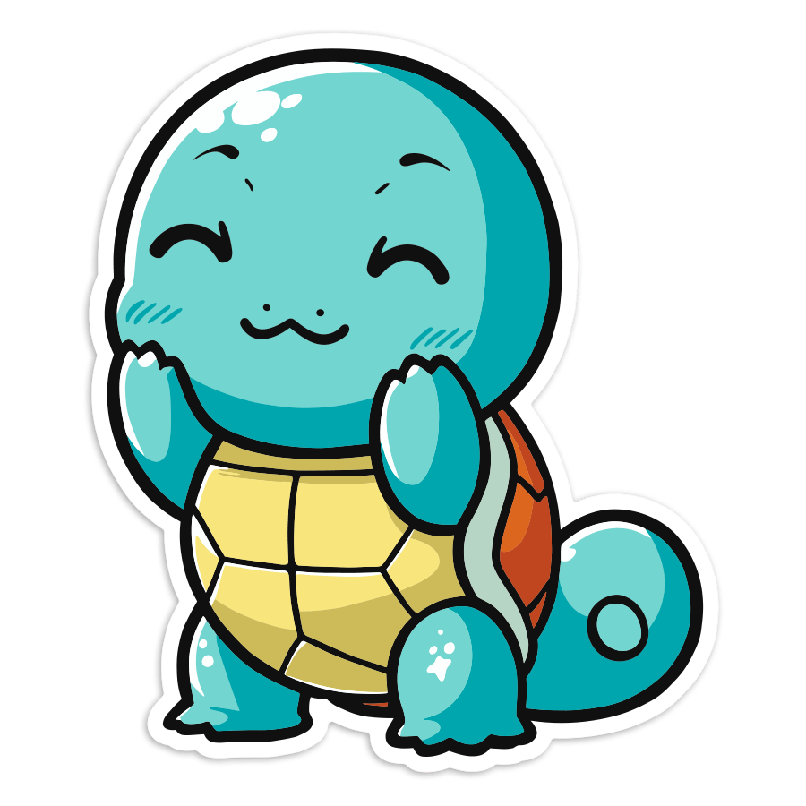 Chibi Schiggy Pok mon Aufkleber WebWandtattoo