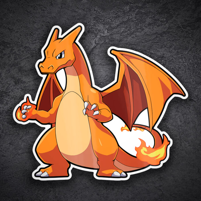 Aufkleber: Glurak Feuer Pokémon