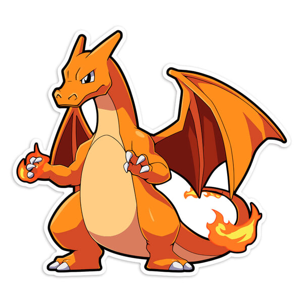 Aufkleber: Glurak Feuer Pokémon