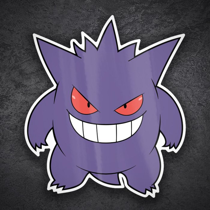 Aufkleber: Klassischer Schelmischer Gengar