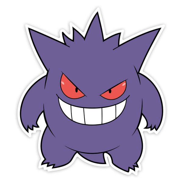 Aufkleber: Klassischer Schelmischer Gengar
