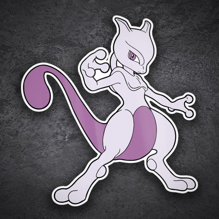 Aufkleber: Klassischer Mächtiger Mewtu