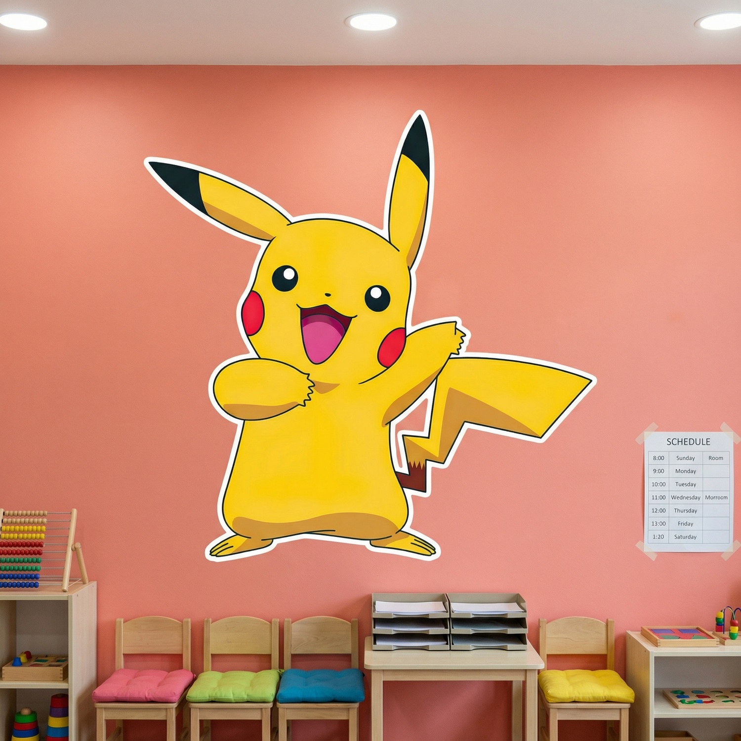 Kinderzimmer Wandtattoo: Pikachu