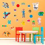 Kinderzimmer Wandtattoo: Set 22X Pokemon Zeichen 3