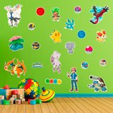 Kinderzimmer Wandtattoo: Set 22X Pokemon Zeichen 4