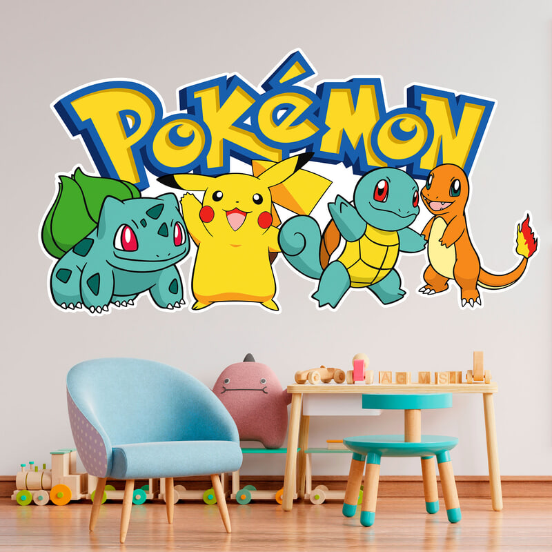 Kinderzimmer Wandtattoo: Pikachu und Freunde Pokémon