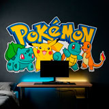 Kinderzimmer Wandtattoo: Pikachu und Freunde Pok&eacute;mon 3