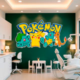 Kinderzimmer Wandtattoo: Pikachu und Freunde Pok&eacute;mon 18