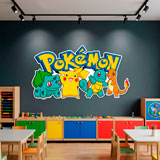 Kinderzimmer Wandtattoo: Pikachu und Freunde Pok&eacute;mon 19