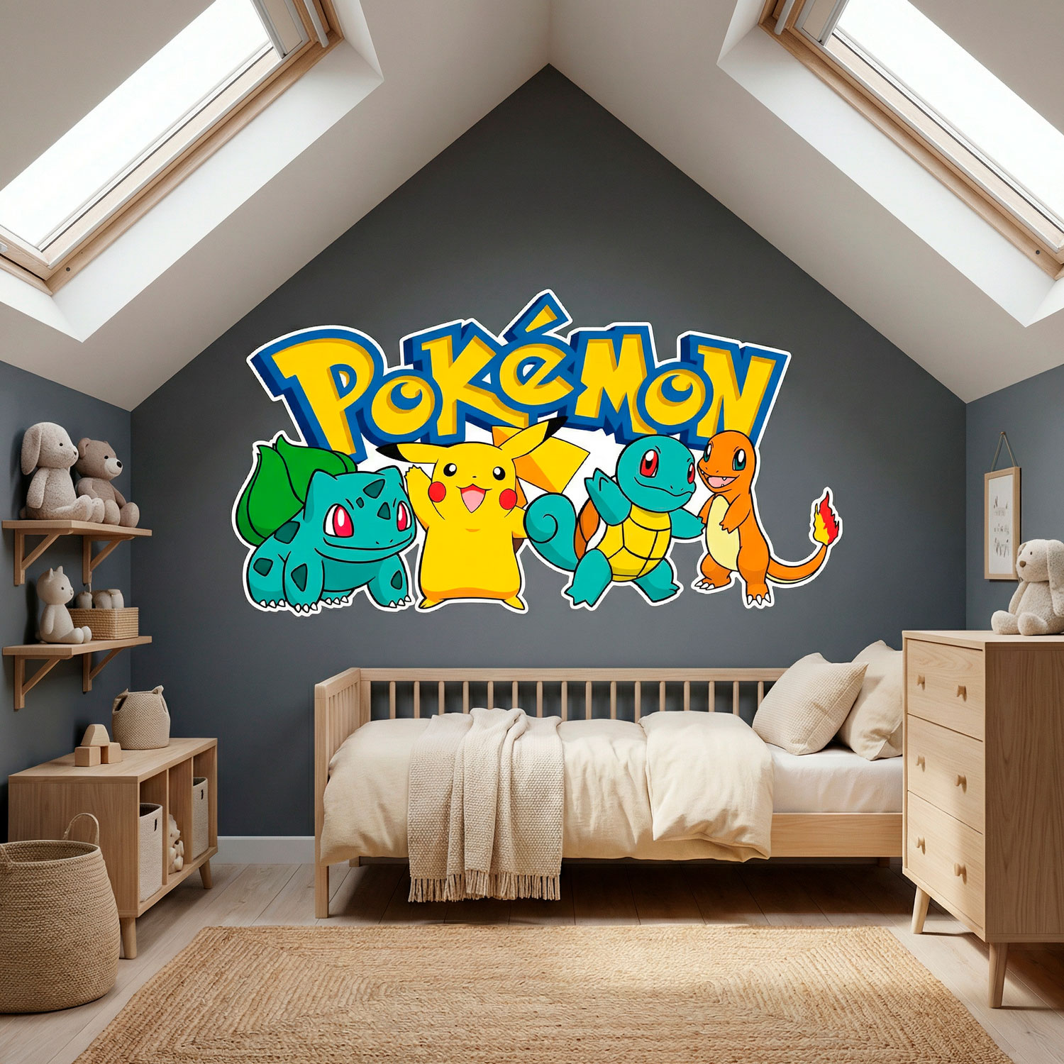 Kinderzimmer Wandtattoo: Pikachu und Freunde Pok&eacute;mon