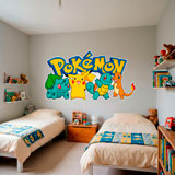 Kinderzimmer Wandtattoo: Pikachu und Freunde Pok&eacute;mon 4