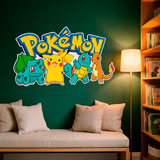 Kinderzimmer Wandtattoo: Pikachu und Freunde Pok&eacute;mon 23