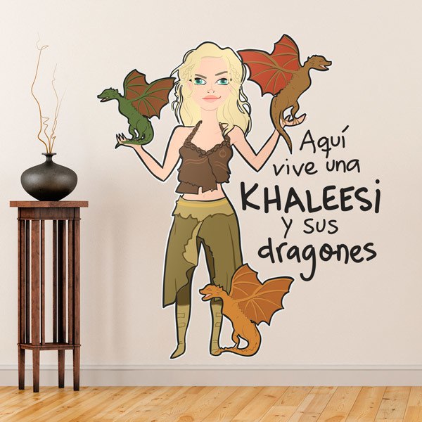 Kinderzimmer Wandtattoo: Khaleesi und Drachen