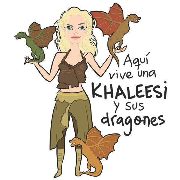 Kinderzimmer Wandtattoo: Khaleesi und Drachen