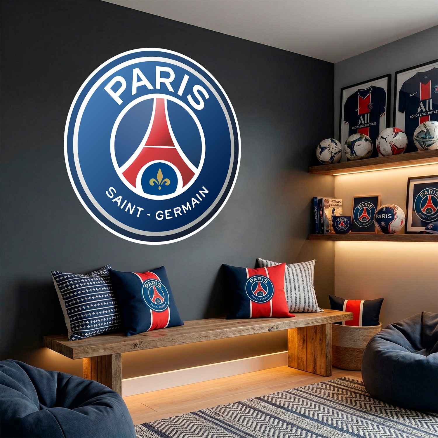 Wandtattoos: Paris Saint Germain Wappen