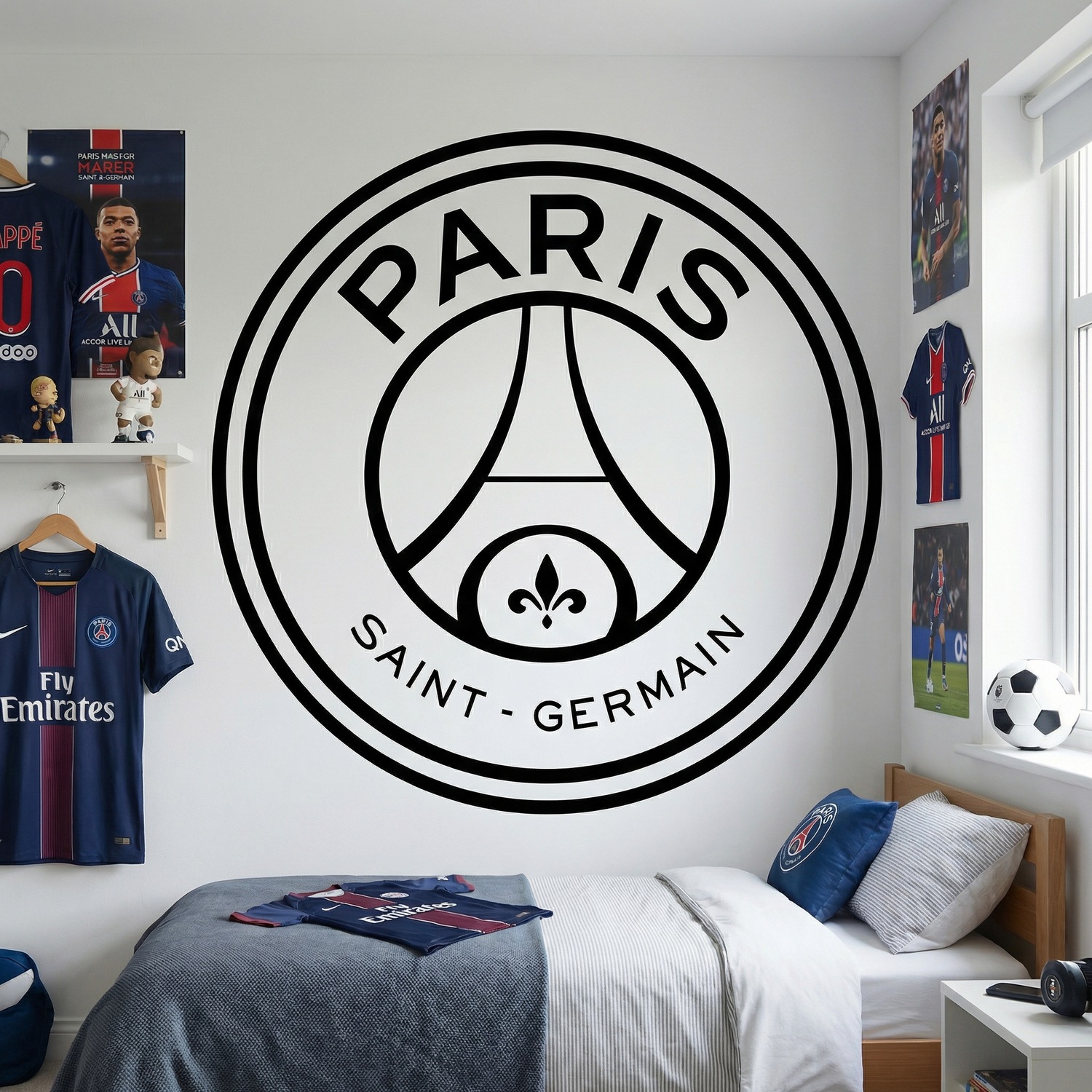 Wandtattoos: Wappen des Fu&szlig;ballclubs Paris Saint-Germain