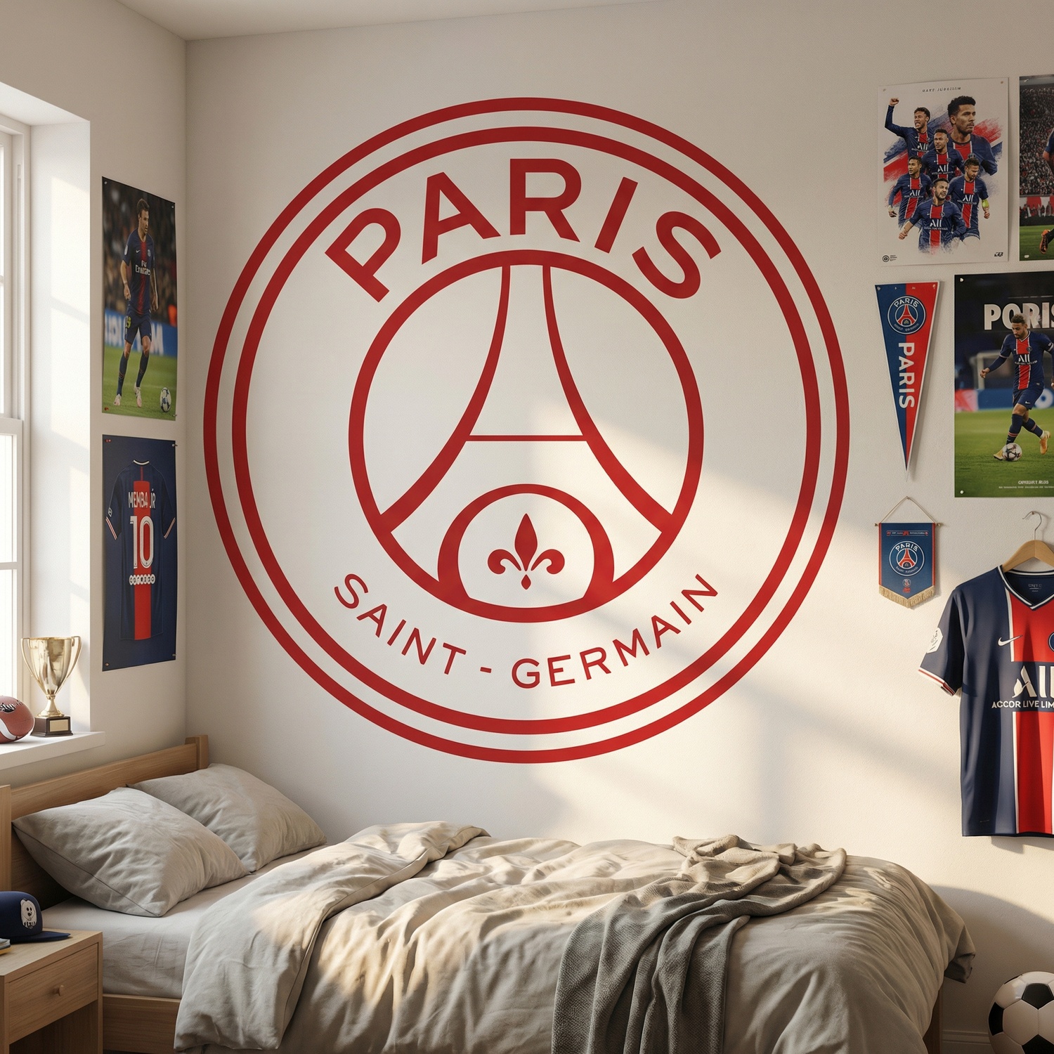 Wandtattoos: Wappen des Fu&szlig;ballclubs Paris Saint-Germain