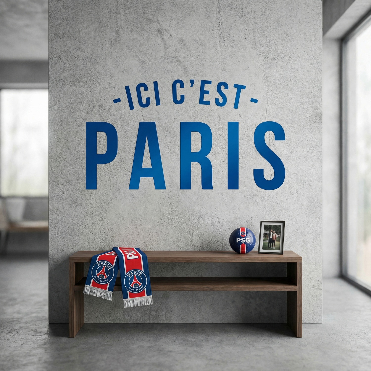 Wandtattoos: PSG Ici c&acute;est Paris