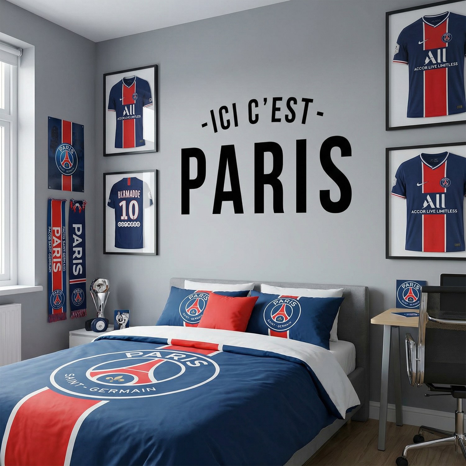 Wandtattoos: PSG Ici c&acute;est Paris