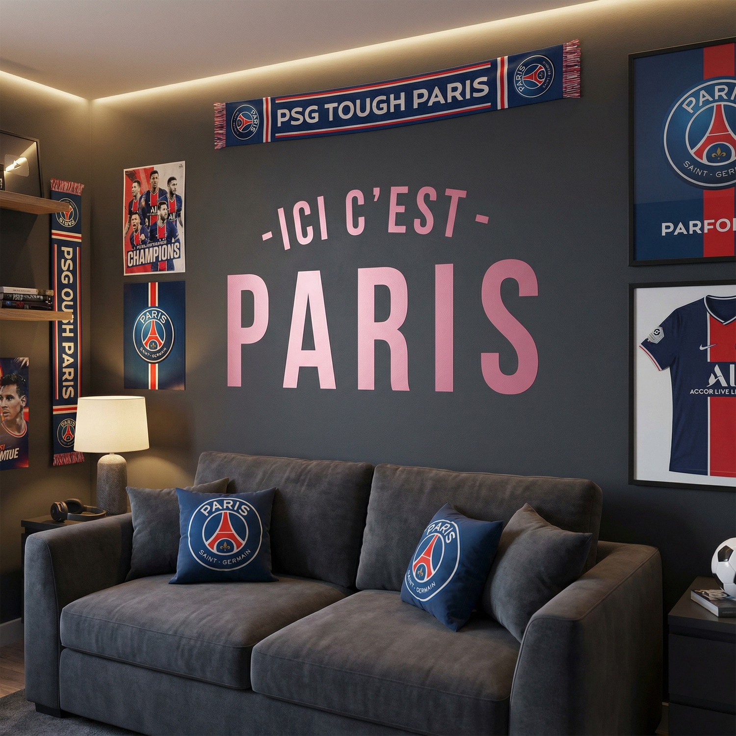 Wandtattoos: PSG Ici c&acute;est Paris