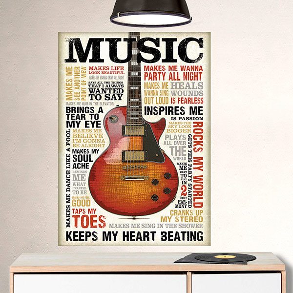 Wandtattoos: Poster Music