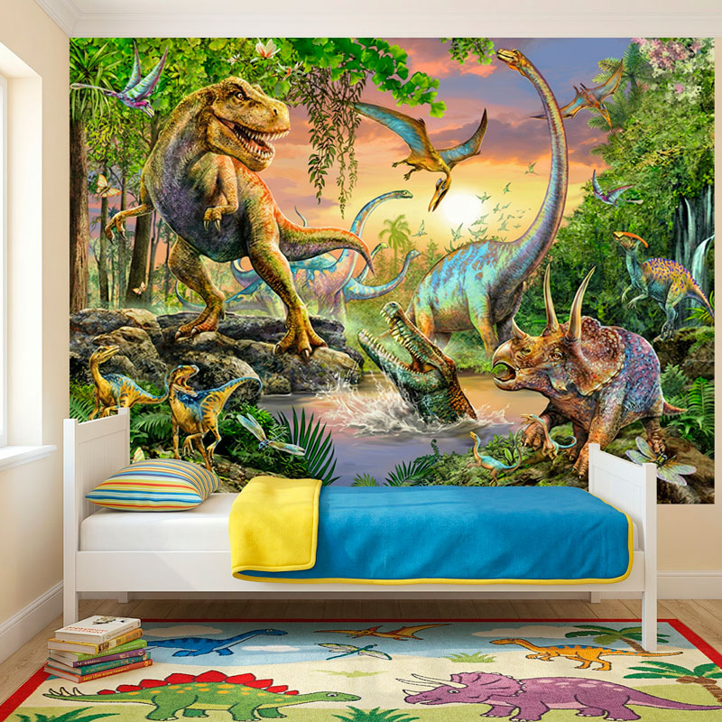 Poster Dinosaurier im Dschungel 3/8