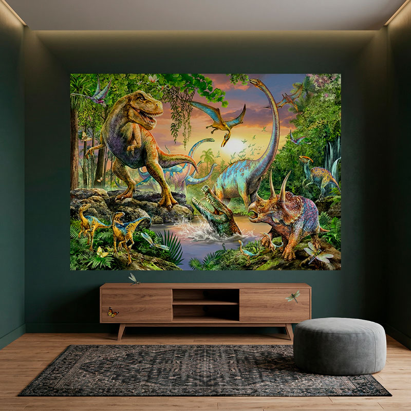 Poster Dinosaurier im Dschungel 4/8