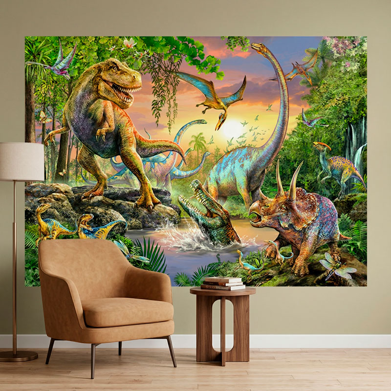 Poster Dinosaurier im Dschungel 5/8