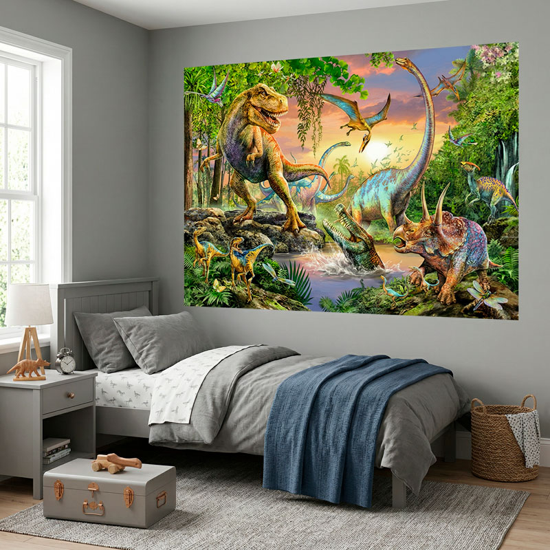 Poster Dinosaurier im Dschungel 7/8