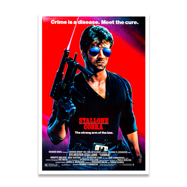 Wandtattoos: Die City-Cobra Filmposter (Sylvester Stallone)