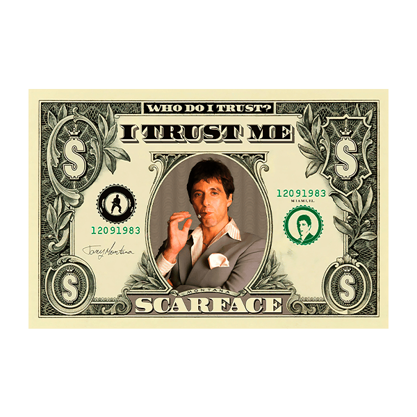 Wandtattoos: Scarface Dollarschein