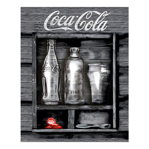 Poster selbstklebendes Coca Cola Flaschen