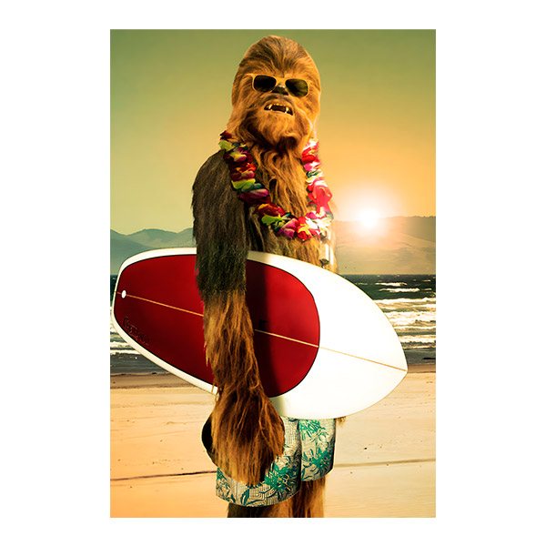 Wandtattoos: Surf Chewbacca