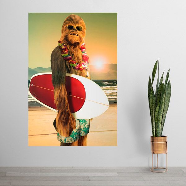 Wandtattoos: Surf Chewbacca