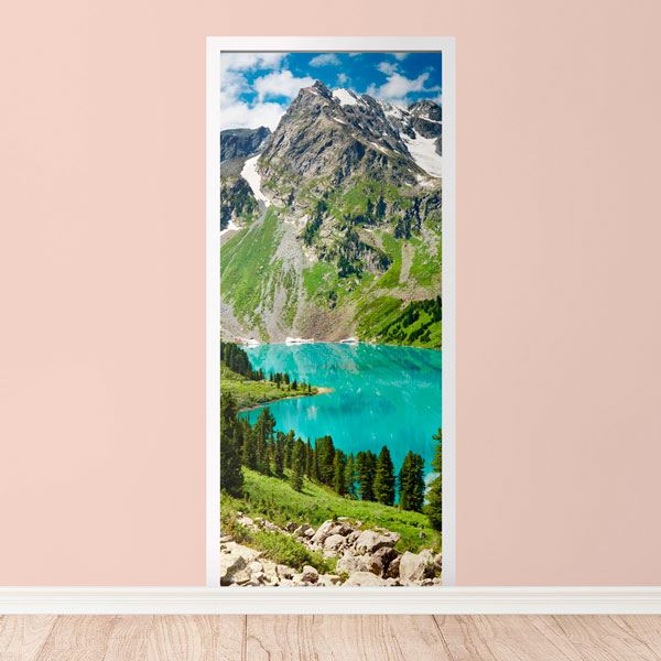 Wandtattoos: Tür Berg und ein See