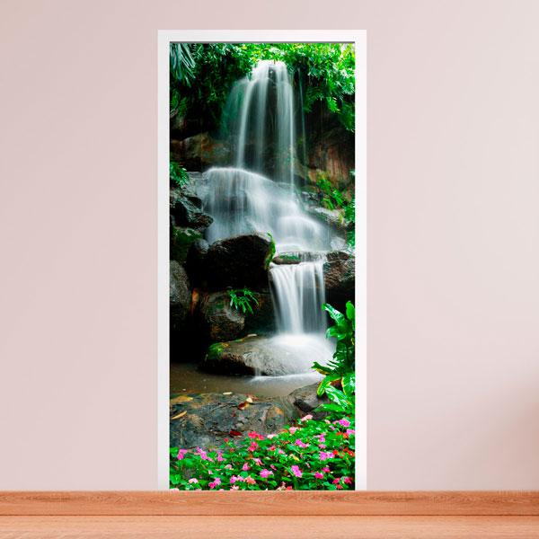 Wandtattoos: Wasserfalltür und Steine 2