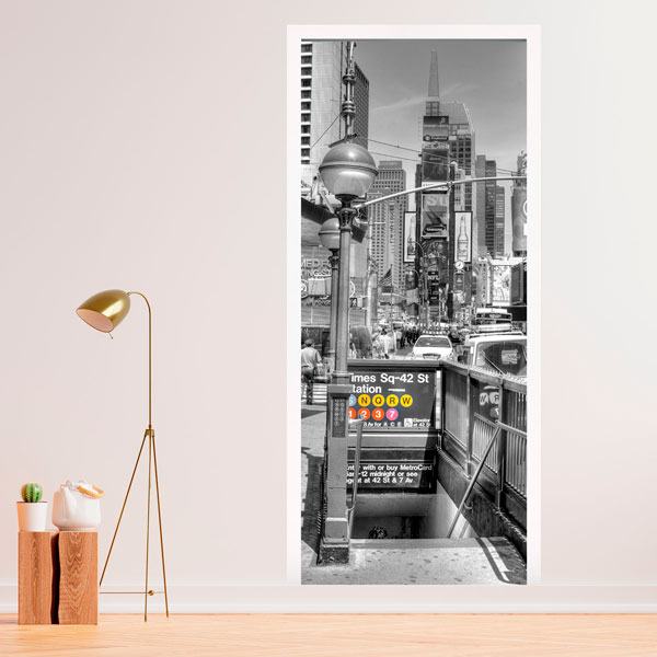 Wandtattoos: NYC U-Bahn Eingangstür
