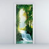 Wandtattoos: Tür Aufkleber Wasserfall im Wald 4
