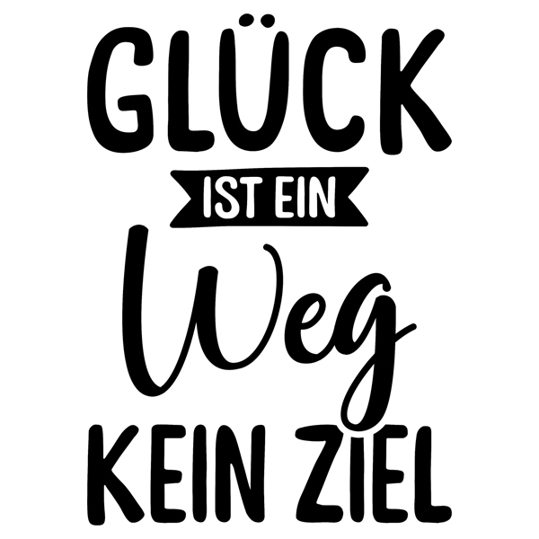 Wandtattoos: Glück ist ein weg kein ziel