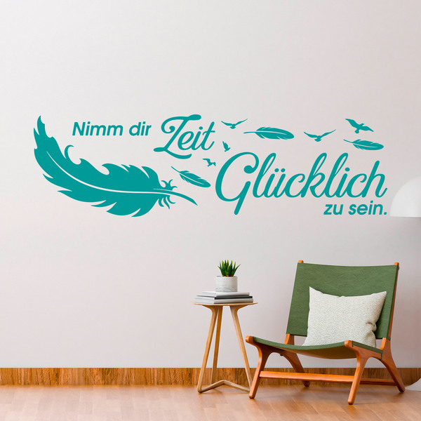 Wandtattoo zitate Nimm dir Zeit, um glücklich zu sein