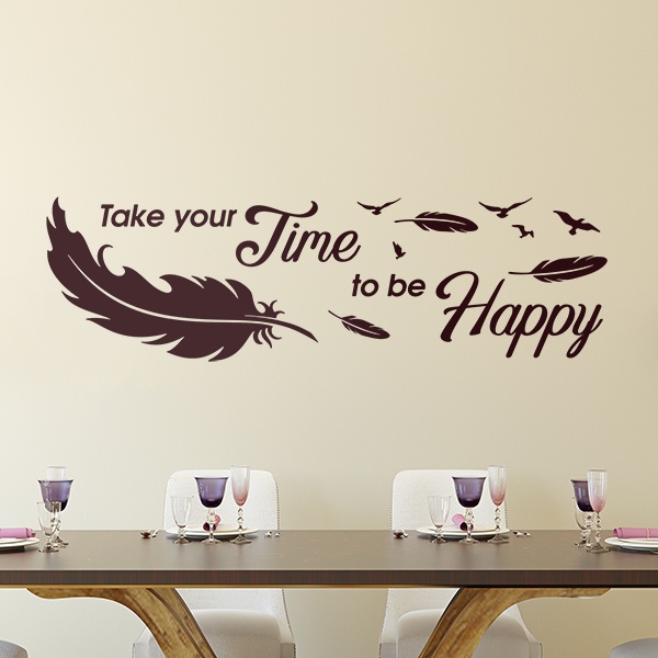 Wandtattoos: Take time to be happy