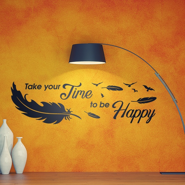 Wandtattoos: Take time to be happy
