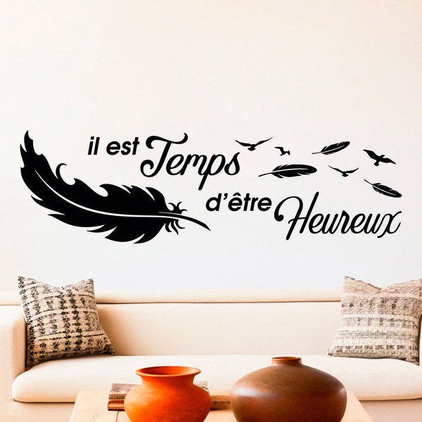 Wandtattoos: Il est temps d'être Heureux