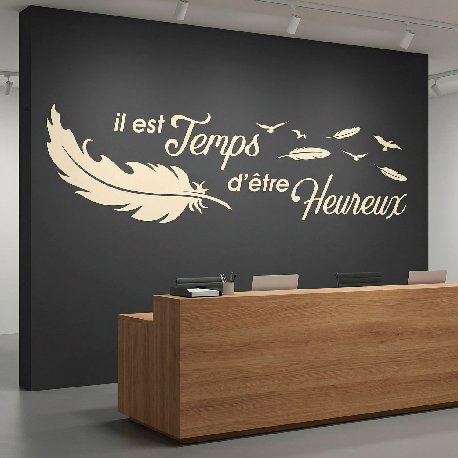 Wandtattoos: Il est temps d'&ecirc;tre Heureux