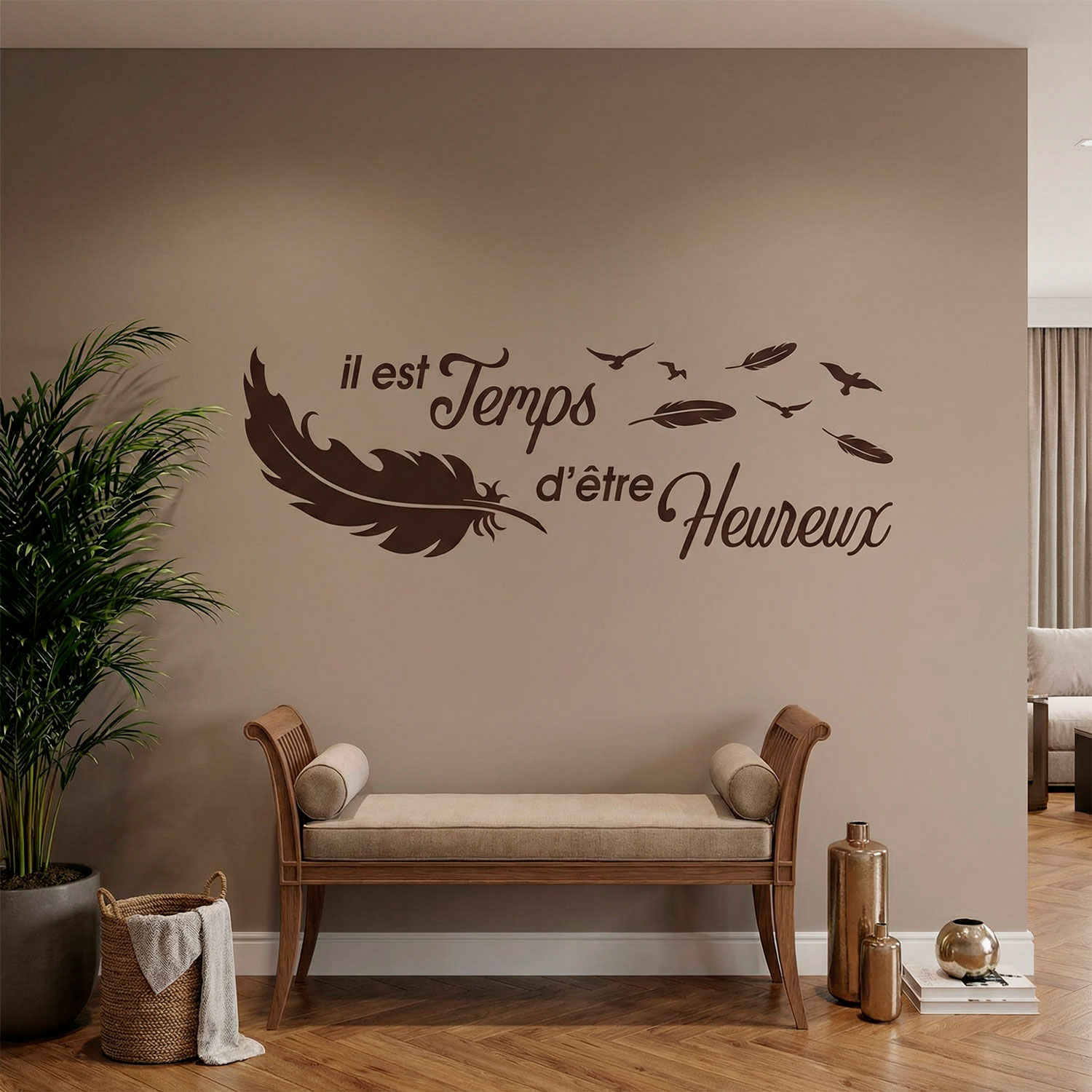 Wandtattoos: Il est temps d'&ecirc;tre Heureux