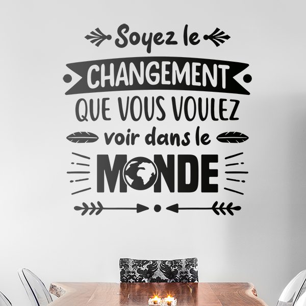 Wandtattoos: Soyez le changement que vous voulez