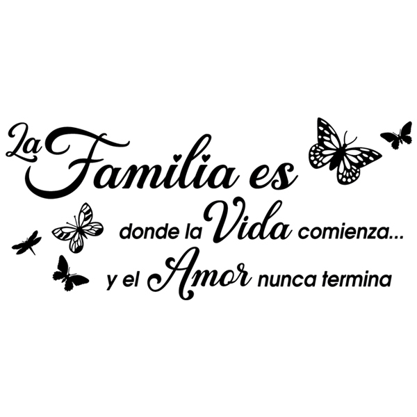 Wandtattoos: Familia es donde la vida comienza