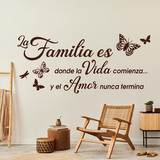 Wandtattoos: Familia es donde la vida comienza 2