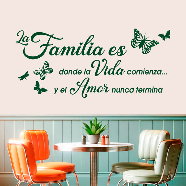 Wandtattoos: Familia es donde la vida comienza