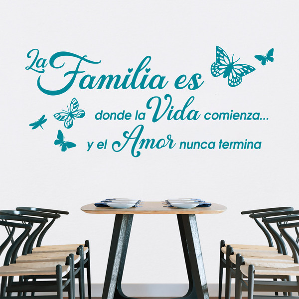 Wandtattoos: Familia es donde la vida comienza